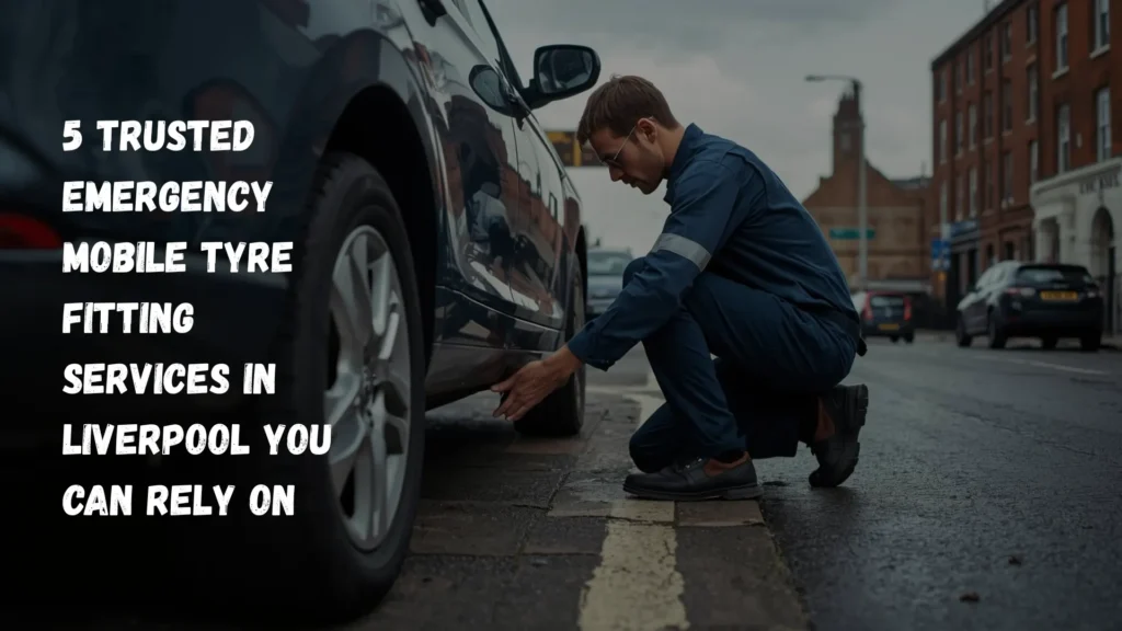 Prime Road Tyres van providing emergency mobile tyre fitting in Liverpool at a roadside location